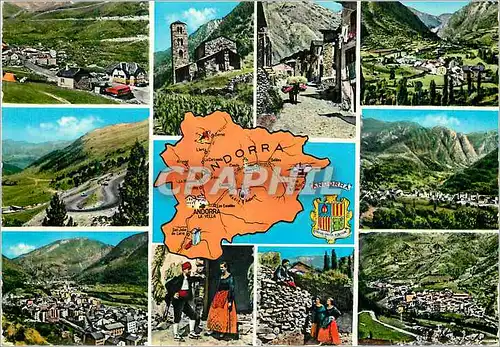Cartes postales moderne Valls d Andorra Pas de la Casa Encamp Lacets d Envalira