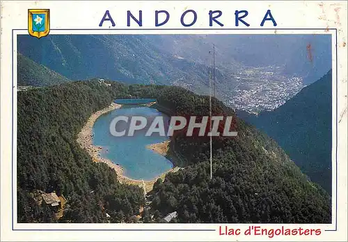 Cartes postales moderne Principat d Andorra Vue aerienne au fond Les Escaldes et Andorra la Vella