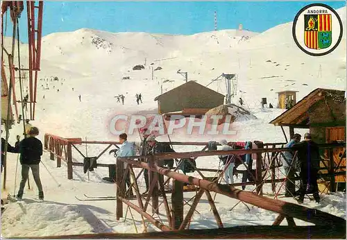 Cartes postales moderne Valls d Andorra Grau Roig Pas de la Casa Telesqui Refuge