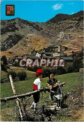 Cartes postales moderne Valls d Andorra Vue generale Enfants Folklore