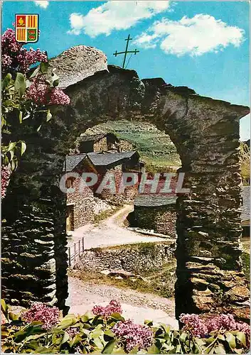Moderne Karte Valls d Andorra Canillo Vue partielle Arc d entree a L Eglise