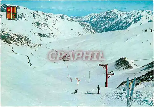 Cartes postales moderne Valls d Andorra Teleski du Envalira