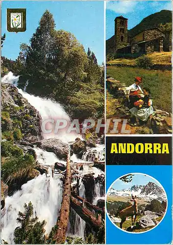Cartes postales moderne Valls d Andorra Cascade del Serrat i Sant Joan de Casselles