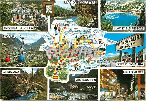 Moderne Karte Valls d Andorra Divers aspects