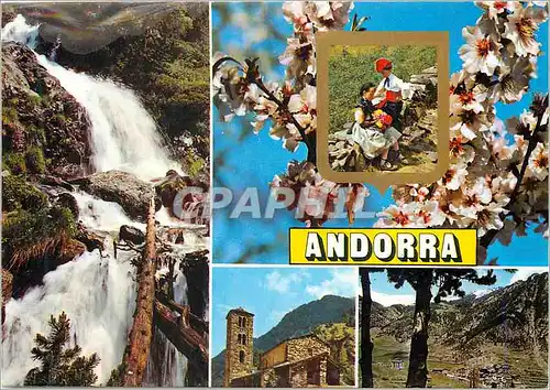 Moderne Karte Valls d Andorra Cascada del Serrat Sant Joan de Caselles