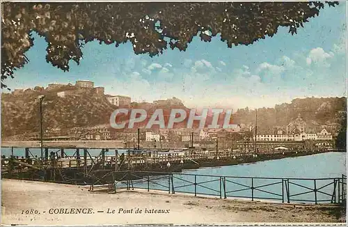 Cartes postales Coblence Le Pont de bateaux