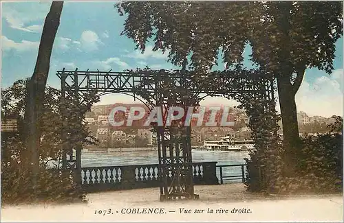 Ansichtskarte AK Coblence Vue sur la rive droite Bateau