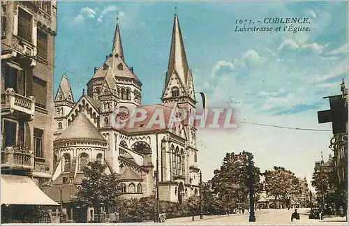 Cartes postales Coblence Lohrstrasse et l'Eglise