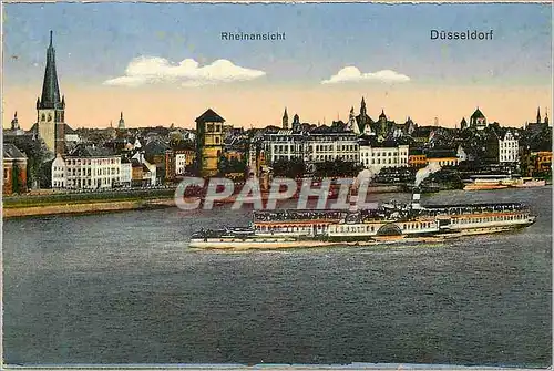 Ansichtskarte AK Dusseldorf Rheinansicht Bateau