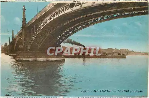Cartes postales Mayence Le Pont Principal Bateau