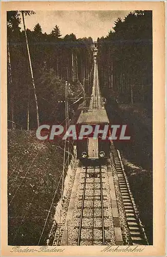 Cartes postales Baden Baden Merkurbahn Funiculaire Train