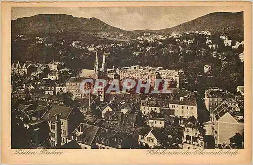 Cartes postales Baden Baden Blick von der Oberrealochule