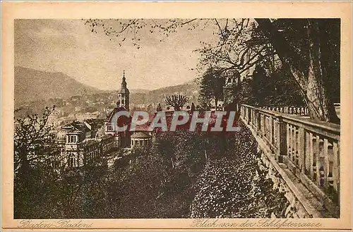 Cartes postales Baden Baden Blick von der Schlossterrasse