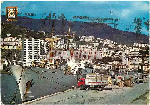 Cartes postales moderne Santa Cruz de la Palma La cite depuis le port Bateau