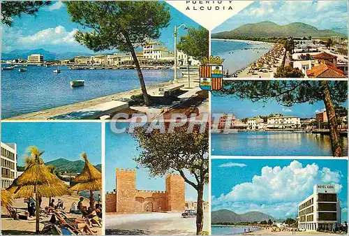 Cartes postales moderne Puerto y Alcudia Mallorca