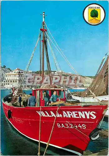 Cartes postales moderne Arenys de Mar Vista parcial del puerto Villa de Arenys Bateau