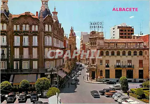 Cartes postales moderne Albacete Place du Caudillo et rue Marquis de Molins