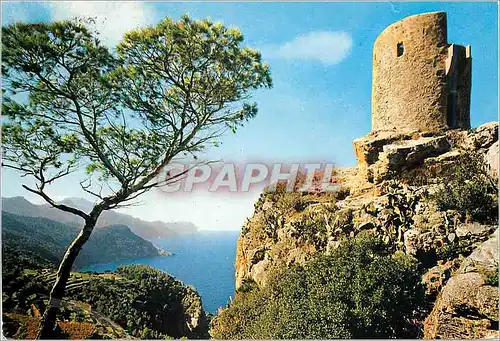 Moderne Karte Banalbufar Mallorca Torre de la animas