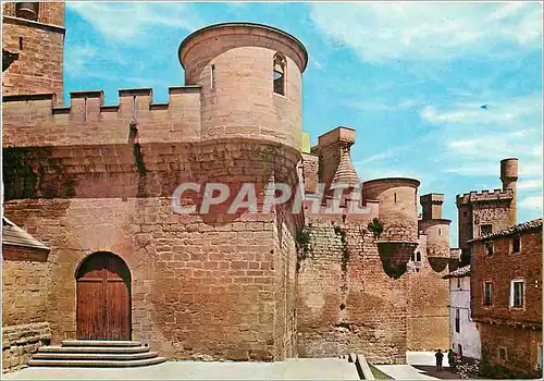 Cartes postales moderne Olite Navarra Chateau Vue partielle
