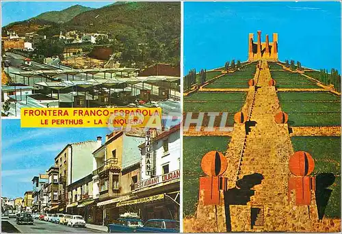 Cartes postales moderne Frontera Franco Espagnola Piramide situada en autopista La Catalana