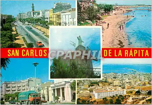 Cartes postales moderne San Carlos de la Rapita Tarragona Plaza Carlos III Playa Vista general