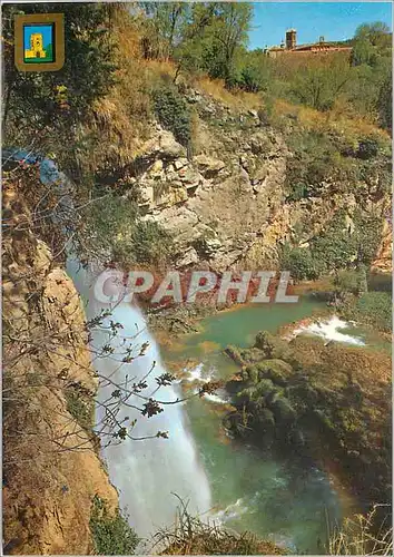 Cartes postales moderne Monasterio de Piedra Zaragoza Cascade Caprichosa et au fond le Monastere