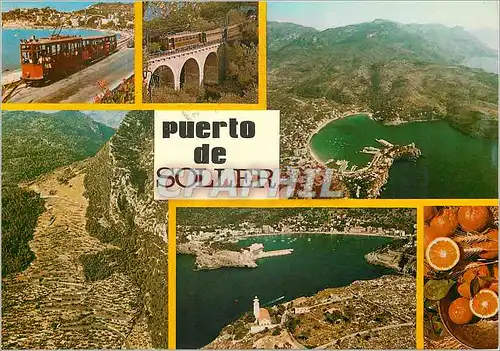 Cartes postales moderne Puerto de Soller Mallorca Tramway