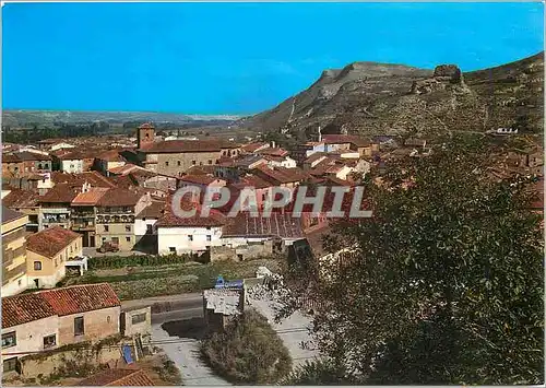 Moderne Karte Belorado (Burgos) vista dl puebio al fondo el castillo