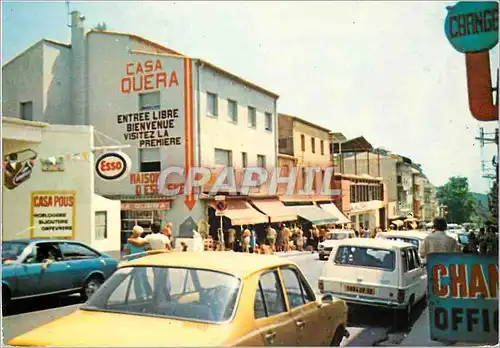 Cartes postales moderne Los limites (gerona) borne froniere espagnole 576 Esso Exxon Petrole