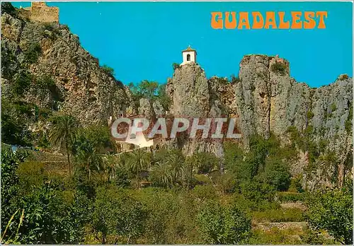 Moderne Karte Castell de guadalest (alicante) vue pittoresque