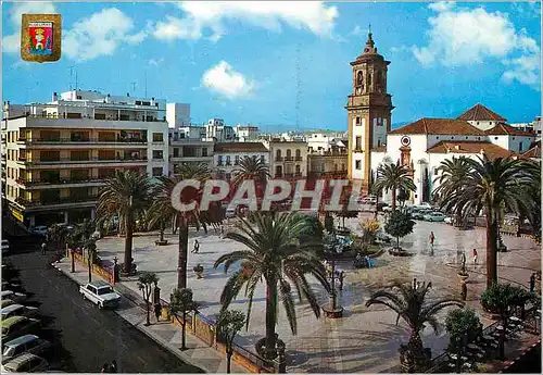 Cartes postales moderne Algeciras place generalistme tour de l'eglise de notre dame de la palme