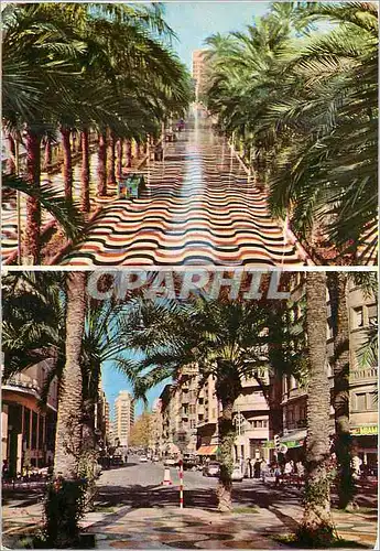 Cartes postales moderne Alicante  l'esplanade d'espagne et la rambla mendez nunez