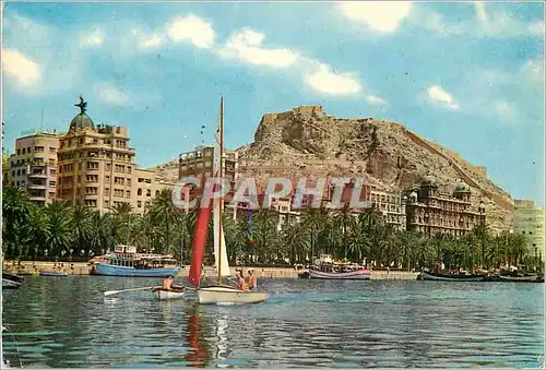 Cartes postales moderne Alicante  port esplanade d'espagne