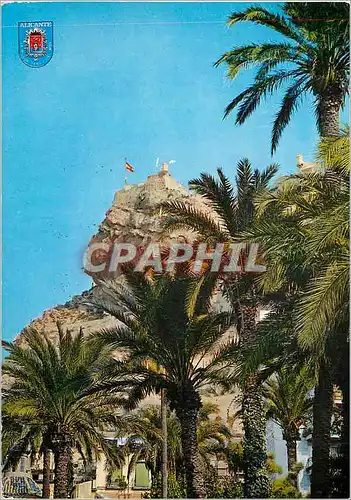 Cartes postales moderne Alicante   chateau de sainte barbe et tete du maure