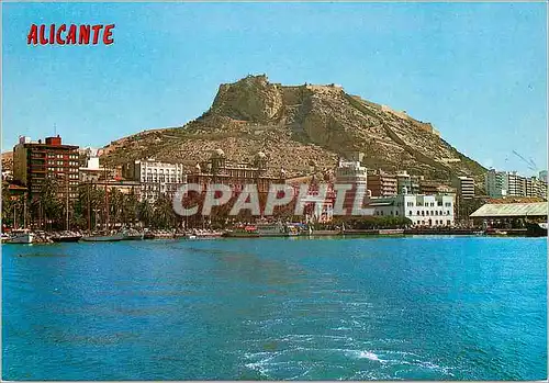 Cartes postales moderne Alicante  chateau vu partielle