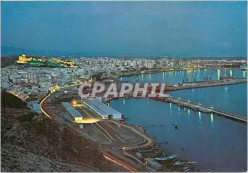 Cartes postales moderne Almeria vue generale de nuit