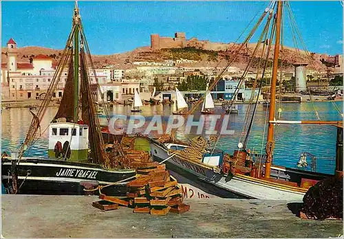 Cartes postales moderne Almeria vista del puerto alcazaba vue du port al alcazaba