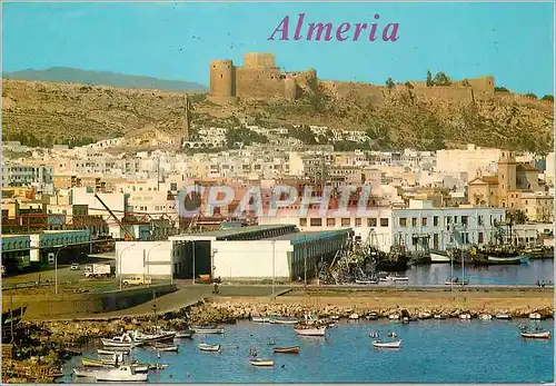 Cartes postales moderne Almeria puerto y castillo alcazaba