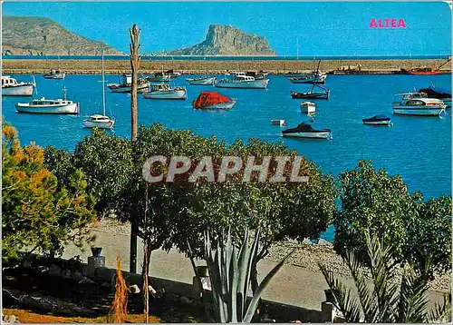 Cartes postales moderne Altea (alicante vue du port au fond le penon de fach