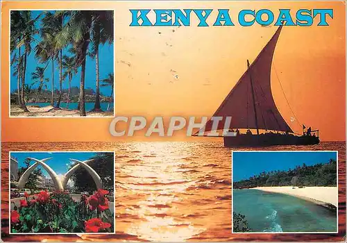 Moderne Karte East africa coast Kenya Bateau