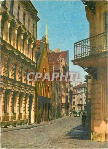 Moderne Karte Latvian SSR riga a street in old riga