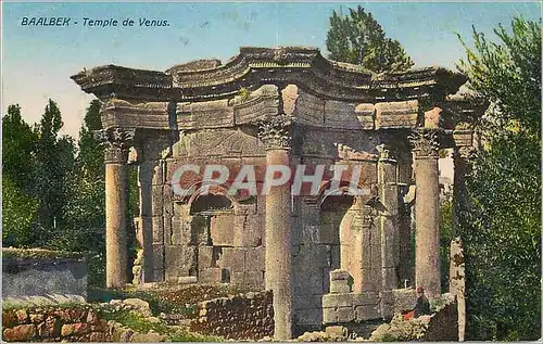 Moderne Karte Baalbeck temple de venus