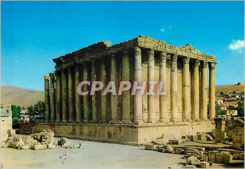 Moderne Karte Lebanon Baalbeck temple du bacchus