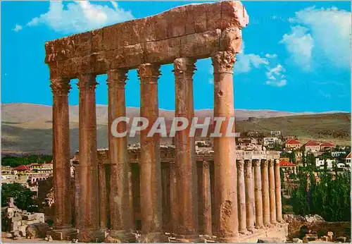 Moderne Karte Lebanon Baalbeck Les colonnes de jupiter et temple de bacchus