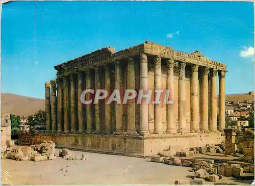 Moderne Karte Lebanon Baalbeck temple du bacchus