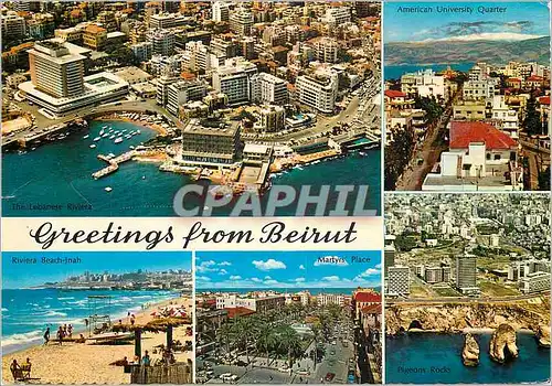 Moderne Karte Greetings from Beirut