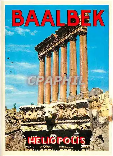 Moderne Karte Lebanon Baalbeck les six colonnes du temple de jupiter