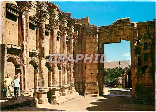 Moderne Karte Lebanon Baalbeck interieur du temple de baachus