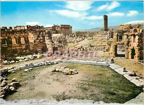 Moderne Karte Lebanon Baalbeck la cour Hexagonale