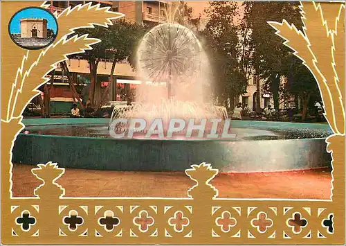 Cartes postales moderne Lybia benghasi vue de la fontaine au coucher